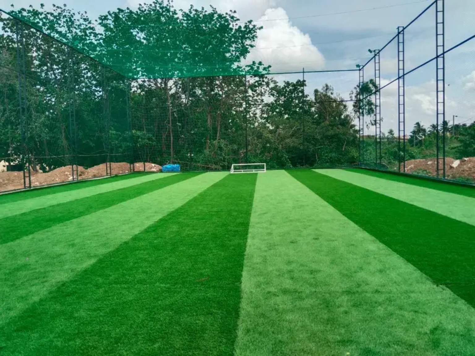 Sports net installation